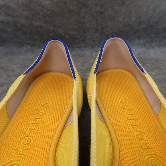 Rothy's Shoes Womens 8 Ballet Flat The Point Slip On Yellow Classic Comfort Knit - Picture 12 of 16